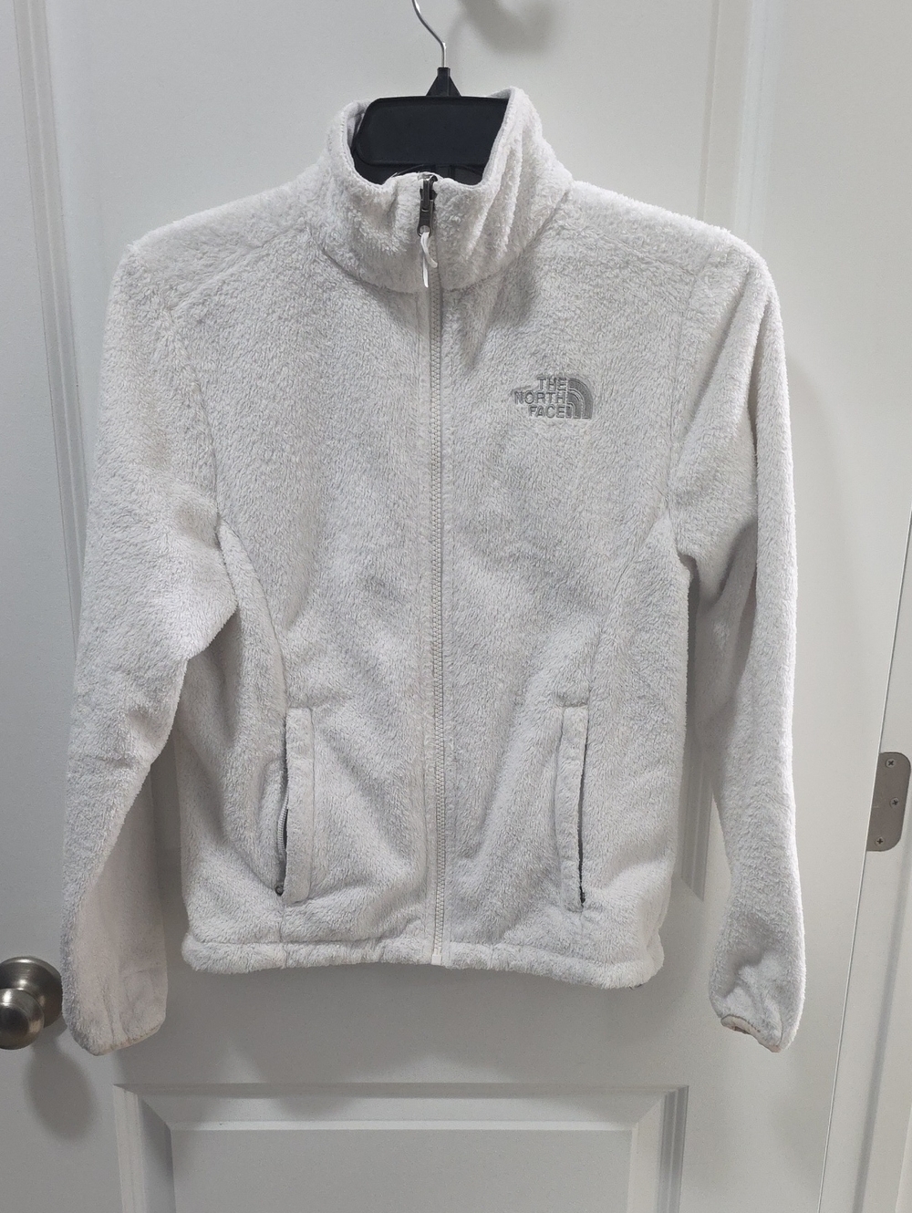 The North Face Cream Plush Full-Zip Fleece Jacket